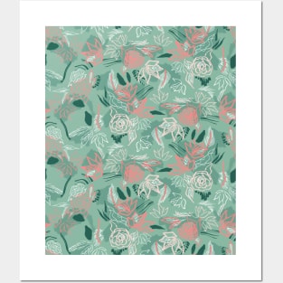 Matisse Pink and Teal Flowers Posters and Art